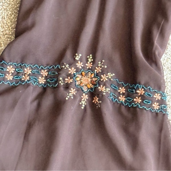 Cotton Express Y2K Sheer Embroidered Tunic Boho Fairycore Cottage Witch Top Sz M - Picture 11 of 11